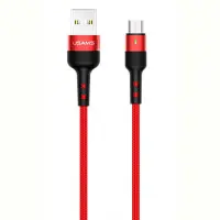 Кабель Usams US-SJ312 USB - Micro USB, 1 м, Red (SJ312MC02)