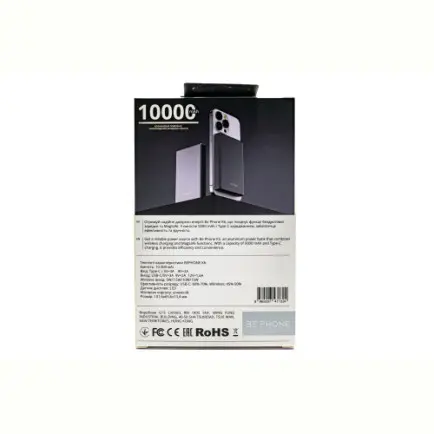 Універсальна мобільна батарея BePhone K6 10000 mAh MagSafe Grey 15W (BP-K6-GR)