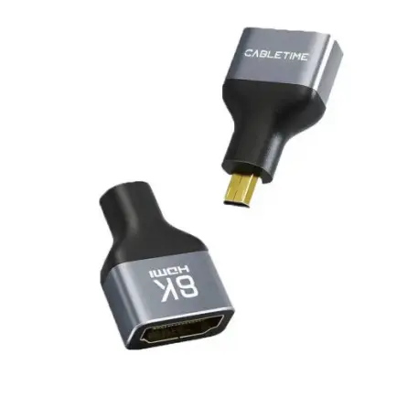 Перехідник Cabletime micro HDMI - HDMI (F/M)