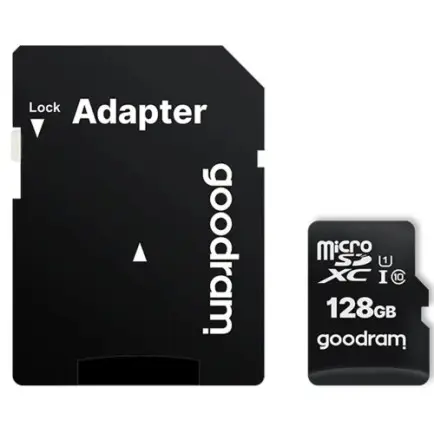 Карта памяти MicroSDXC 128GB UHS-I Class 10 Goodram + SD-adapter (M1AA-1280R12)