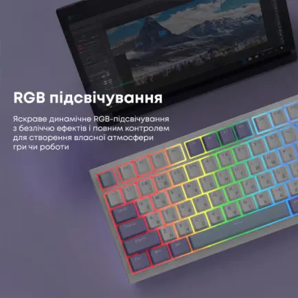 Клавиатура Ajazz AK820 Sea Salt Switch White USB-C (AK820-SS-PWB)