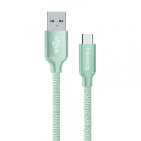 Кабель ColorWay USB-USB Type-C, 1м Mint (CW-CBUC003-MT)