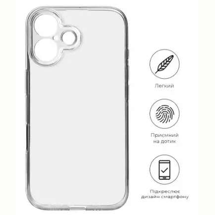 Чeхол-накладка BeCover для Apple iPhone 16 Transparancy (712275)