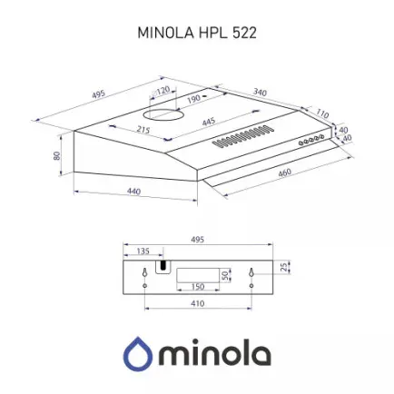 Витяжка Minola HPL 522 WH