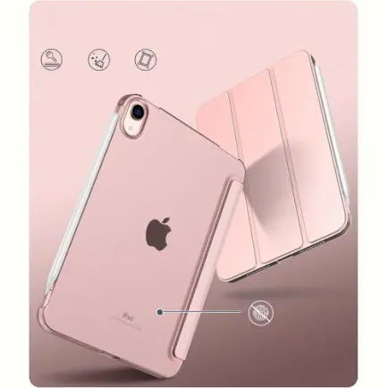 Чeхол-книжка BeCover Tri Fold Hard для Apple iPad Mini 7 2024 8.3" Rose Gold (712456)