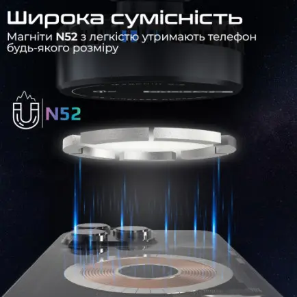 Беспроводное зарядное устройство Promate MagChill-Qi2 MagSafe Black (magchill-qi2)
