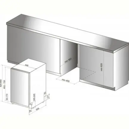 Встраиваемая посудомоечная машина Indesit DSIE 2B10