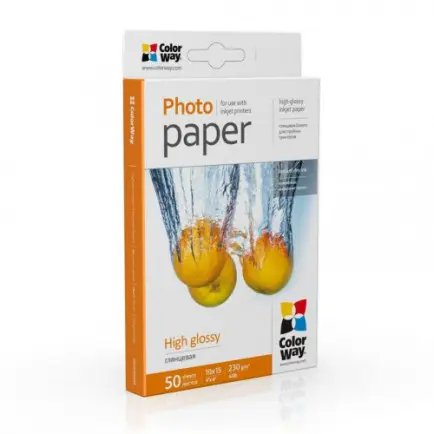 Фотобумага CW глянцевая 230г/м2 10х15см 50л (PG2300504R)