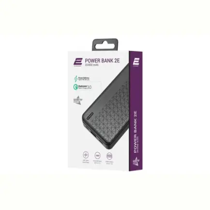 Універсальна мобільна батарея 2E Geometry PD+QC 3.0 20000mAh Black (2E-PB2072PD-BLACK)