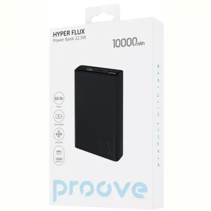 Универсальная мобильная батарея Proove Hyper Flux 22.5W 10000mAh Black (PBH120120001)