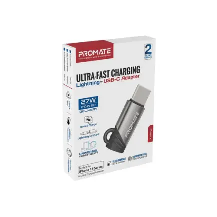 Адаптер Promate Link-Ci Lightning - USB Type C (F/M)