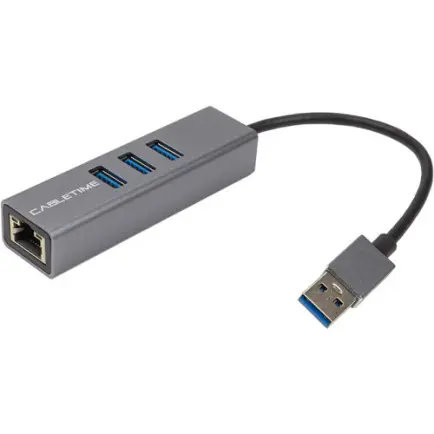 Сетевой адаптер Cabletime CA913374 (1xGE, 3xUSB3.0)