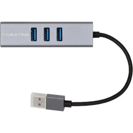Сетевой адаптер Cabletime CA913374 (1xGE, 3xUSB3.0)