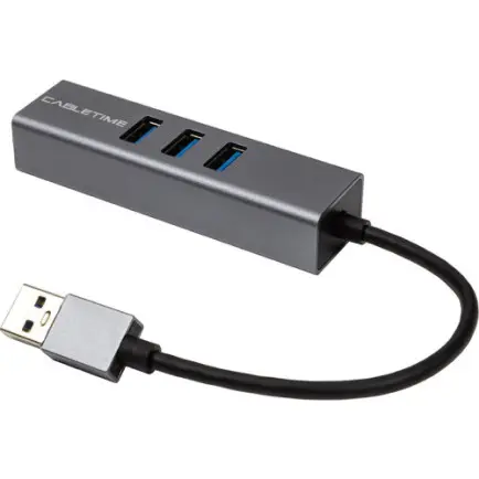 Сетевой адаптер Cabletime CA913374 (1xGE, 3xUSB3.0)