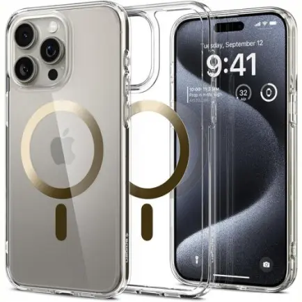 Чохол-накладка Spigen Ultra Hybrid MagFit для Apple iPhone 15 Pro Gold (ACS06718)