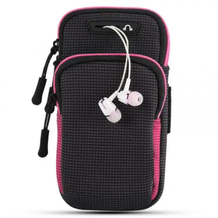 Спортивный чехол на руку BeCover BC0011 6.5" Black/Pink (705345)