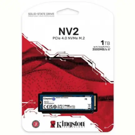 Накопитель SSD 1TB M.2 NVMe Kingston NV2 M.2 2280 PCIe Gen4.0 x4 (SNV2S/1000G)