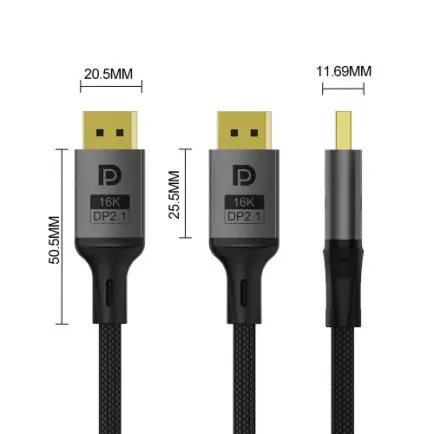 Кабель ColorWay DisplayPort-DisplayPort V2.1 16K 1.5м, Black (CW-CBDP091-BK)