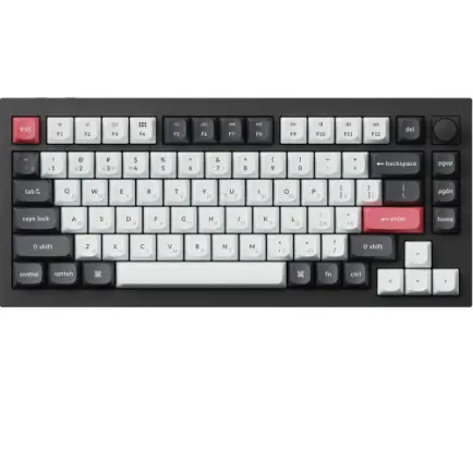 Клавіатура бездротова Keychron Q1 HE Magnetic Switch Black RGB (Q1H-M1-UA)