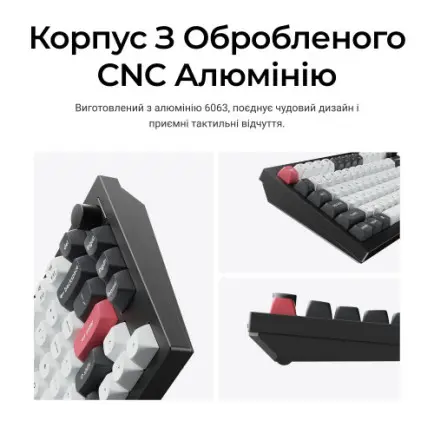 Клавіатура бездротова Keychron Q1 HE Magnetic Switch Black RGB (Q1H-M1-UA)