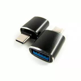 Переходник Dengos OTG USB-USB-C Black (ADP-018)