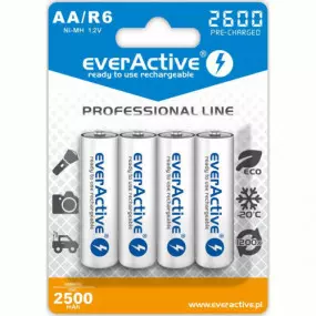 Аккумулятор everActive AA/HR06 Ni-MH 2600mAh BL 4шт