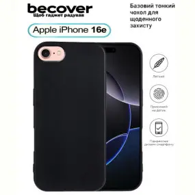 Чeхол-накладка BeCover для Apple iPhone 16e Black (713238)