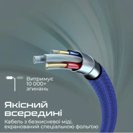 Кабель Promate USB - USB Type-C (M/M)