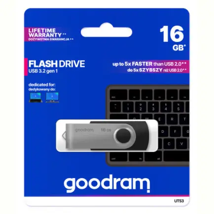 Флеш-накопичувач USB3.2 16GB Goodram UTS3 (Twister)