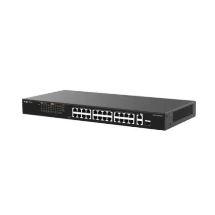 Коммутатор Ruijie Reyee RG-ES126FGS-P (24xFE PoE+, 1хGE, 1xSFP Uplink, max PoE 370W, Steel Case)