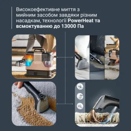 Миючий пилосос-плямовивідник Rowenta Clean It Hot & Cold IN7021F0