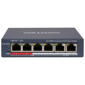 Комутатор Hikvision DS-3E0106P-E/M(B)