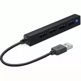 Концентратор USB2.0 SpeedLink Snappy Slim Black (SL-140000-BK)