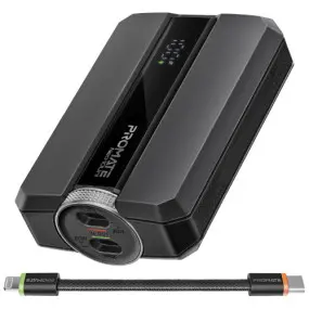 Универсальная мобильная батарея Promate Neo-10Uni 10000mAh 30W Black (neo-10uni.black)