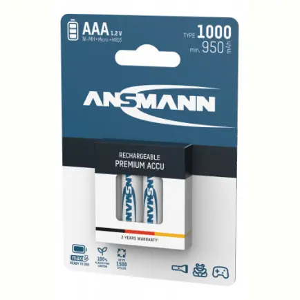 Акумулятори Ansmann AAA/HR03 NI-MH 1000 mAh BL 4 шт