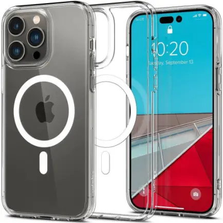 Чeхол-накладка Spigen Crystal Hybrid with MagFit для Apple iPhone 14 Pro Clear (ACS04670)