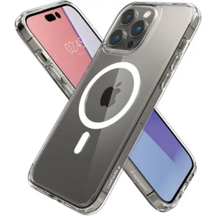 Чeхол-накладка Spigen Crystal Hybrid with MagFit для Apple iPhone 14 Pro Clear (ACS04670)