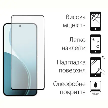 Захисне скло Dengos для Oppo Reno14/14 F/14 FS 5G Black Full Glue (DG-TG2P-93)