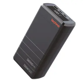 Універсальна мобільна батарея Techno PDC130 38000mAh PD 130W QC 3.0 Black