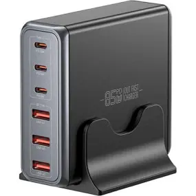 Сетевое зарядное устройство Essager Engine 85W GaN (3xUSB-A, 3xUSB-C)