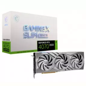 Відеокарта GF RTX 4070 Super 12GB GDDR6X Gaming X Slim White MSI (GeForce RTX 4070 SUPER 12G GAMING X SLIM WHITE)