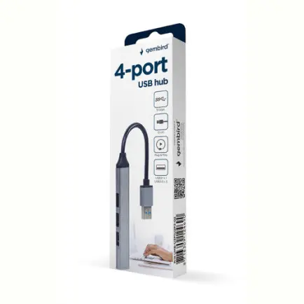 USB-хаб Gembird 4 ports Grey (UHB-U3P1U2P3-02)