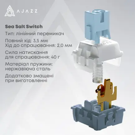 Клавиатура Ajazz AK650 Sea Salt Switch White USB-C (AK650-SS-BWB)