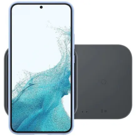 Бездротовий зарядний пристрій з блоком живлення Samsung EP-P5400 Wireless Charger Duo 15W Black (EP-P5400TBRGRU)