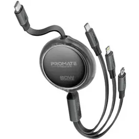 Кабель Promate USB Type-C - USB Type-C Lightning microUSB (M/M)