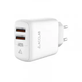 Зарядное устройство AccLab AL-TC224 2хUSB 5В/2,4A/12W White (1283126538834)