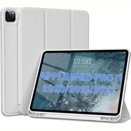 Чeхол-книжка BeCover Tri Fold Soft TPU с креплением Apple Pencil для Apple iPad Pro 11 2020/2021/2022 Gray (711111)