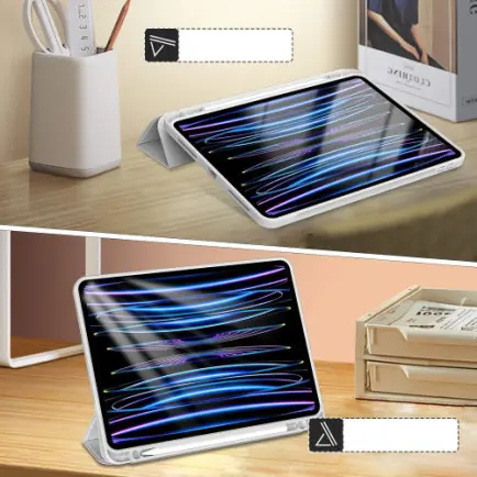 Чeхол-книжка BeCover Tri Fold Soft TPU с креплением Apple Pencil для Apple iPad Pro 11 2020/2021/2022 Gray (711111)