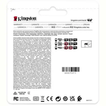 Карта памяти MicroSDHC 32GB UHS-I/U3 Class 10 Kingston Industrial (SDCIT2/32GBSP)