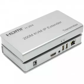 Подовжувач HDMI сигналу PowerPlant HDMI 1080P/60hz, до 200м, через CAT5E/6 (HDES200-KVM)